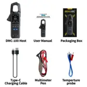 DMC-100 Clamp Multimeter Automatic Intelligent Ammeter with Temperature Probe