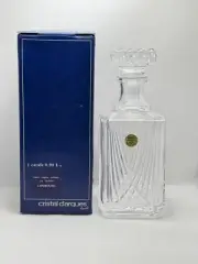 Lead Crystal Decanter Cristal D’arques Taille’ Carafe .90 Liter Made In France