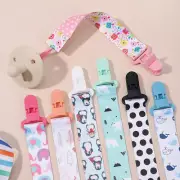 1pcs Fixed Button Baby Cartoon Pacifier Clips Chains Ribbon Soother Chains Anti-