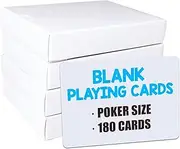 White Blank Playing Cards – 180PCS DIY Flash Cards, Game Cards, Study Learning Cards, Message Card, Thank You Card, Gift Card, Word Cards for Writing, Drawing – Poker Size