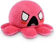 Tee Turtle Reversible Angry and Rage Octopus Plushie, Light Pink/Dark Pink