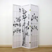 Zen Garden Room Divider Screen White 3 Panel