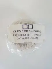 Cleverdelights Premium Jute Twine String White 100 yards Made in India