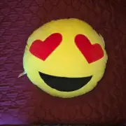 Emoji expressions Pillow Plushy Positive meaning adoration support Yellow ~13"