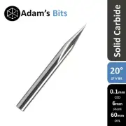 20 deg 0.1mm tip 6mm shank 2 flute V-bit engraving end mill CNC router