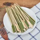 Bamboo Skewers, Bamboo Sticks for Cocktail Wooden Paddle Picks Skewers