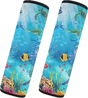 GAIREG Vibrant Underwater Scene Car Seatbelt Covers Seatbelt Shoulder Pads Women