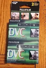 Fujifilm DVC Cassette Mini DV SP 60 Min LP 90 Min 2 Pack New Sealed Package