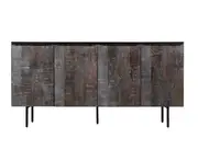 Aurea Mango Wood with 4 Door Sideboard-Carbon