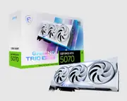 MSI nVidia GeForce RTX 5070 12G GAMING TRIO OC WHITE,PCI Express Gen 5, Boost: 2610 MHz, CUDA 6144 Units, 12GB GDDR7, HDMI x 1 GeForce RTX 5070 12G GAMING TRIO OC WHITE