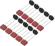 uxcell 10Set DIP Mounted Miniature Square Slow Blow Micro Fuse with Fuse Holder for Electronic Parts PCB LCD Repair, T-15A 15A 250V, Red