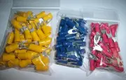 75 Crimpable Wire Spade Fork Terminal Connector Combo Car Audio Alarm Install