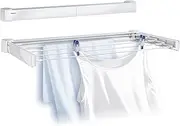 Leifheit Telegant 30 Protect Wall Dryer, Foldable Clothes Drying Rack with 5 x 60 cm Bars, Robust Clothes Rack for Indoor and Outdoor, 3m Drying Space