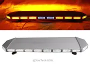 47" Amber 132 LED Light Bar Beacon Warning Strobe Tow Truck Plow Police Fire EMS