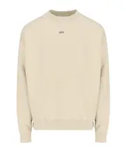 Off-White Logo Printed Crewneck Crewneck Sweatshirt Nude