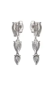 [Anabela Chan] 18k White Gold and Rhodium Vermeil Mini Diamond Nova Drop Earrings