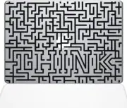 The Decal Guru Think Maze MacBook Decal Vinyl Sticker - 15" MacBook Pro, Black