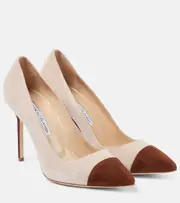 [Manolo Blahnik] Manolo Blahnik Capcour 105 suede pumps AU 9 beige