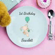 Birthday Bunny Personalised Plate