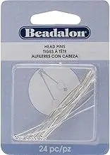 Head Pins Ball 2" 24/Pkg-Silver-Plated