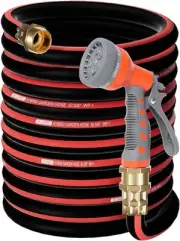 Heavy Duty Water Hose100ft 5/8 Rubber Garden Hose No Kink Flex Hose 3/4 inch ...