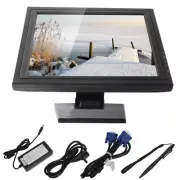 17" Touch Screen Monitor POS LCD Display LED Monitor USB VGA For Bar Restaurant
