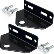 EilxMag Universal Trailer Hitch for Zero Turn Mower - 3/4 inch Hole Trailer Hitch Mount - 3/16 Inch Thick and Heavy Duty Steel with Installation Hardware (2PCS, Black)