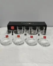 RCR Timeless Crystal old fashioned Glasses Primavera Cristallo set of 4 NEW