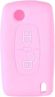 2 Car Key Container Key Case Cover for Key Case Cover Car Container Car Key Case C3 Container Silicone Containers Silicone Keychain Food Grade Silicone Button Key Case Fold C4 Pink