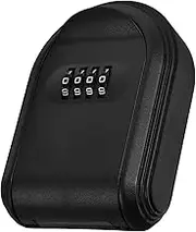 Alipis Wall Mounted Key Lock Box Secure Resettable Code Storage for House and Outdoor Use Material Easy Installation for Key Management