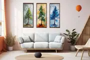 Pine Tree Painting - 3Pcs Set