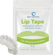 MYOSPOTS Mouth Tape for Sleeping - Hypoallergenic Lip Tape Encourages Nasal Breathing, Reduces Snoring - Travel Essentials, Easy to Apply and Remove Mouth Tape for Restful Sleep