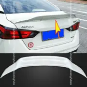 For Nissan Altima 2019-2022 White Rear Trunk Spoiler Tail Wing Trunk Lip Cover (for: Nissan)