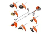 MTM 62cc 7in1 Brush Cutter Long Reach Garden Multi-Tool , Pole Trimmer, Hedge & Line Trimmer, 12' Tree Trimming Pruning, 2 Extension Shafts