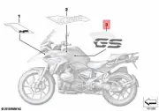 Genuine BMW K50 R 1250 GS 19 0J90 0J93 Lettering Right 51148406720