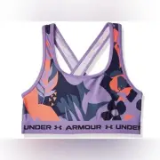 NWT Under Armour Girls' Purple Crossback Mid Printed Size XL Extra Large
