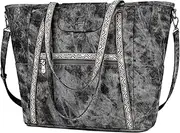 FADEON Large Laptop Tote Bag for Women Designer Leather Laptop Bag Fashion Travel Backpack Purse Shoulder Handbag