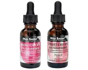 Mia Secret Acrylic Nail Liquid Monomer Drop - PEACH & CHERRY Scent (1 oz each)