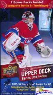 15/16 UD Series 1 Hockey Factory Sealed HUGE 12 Pack Blaster Box-2 Young Guns RC