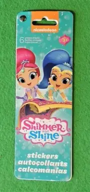 Shimmer & Shine Nickeloden Sticker Set (6 Unique Sheets) SandyLion #ST2154 New