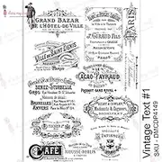 Dress My Craft Transfer Me Sheet A4 - Vintage Text #1