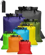 8 Pack Waterproof Dry Bag Set, Outdoor Sacks Keep Gear Dry for Hiking, Backpacking, Kayaking, Swimming, Boating, Camping, Water Proof Bag Eight Sizes and Colors
