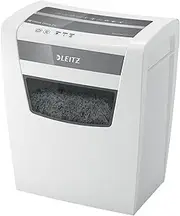 Leitz IQ Home Office Cross Cut Paper Shredder, Shreds 10 Sheets, 23 Litre Bin, White, 80091000