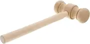 HAWILLOSCH Wooden Gavel Judge Hammer for Role Play Justice Costume Props for Halloween Party and Cake Smash Safe Wooden Mallet for Imaginative Play