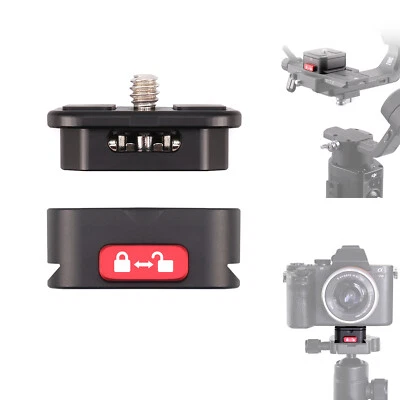 Quick Release QR Plate Tripod Mount Base Claw Clamp Compatible with Arca Swiss