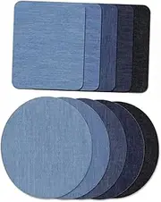 KONTONTY 20pcs Iron Denim Patches Kit for Repairing Jeans Elbows Knees Easy to Use for Clothing Backpacks More