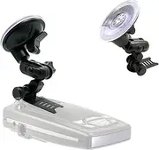 LycoGear Ehnanced Dual Ball Joint Adjust Suction Cup Bracket Compatible for Escort Passport 9500ix, 9500i, 8500, 8500 X50, X70, X80, Solo S2, S3, S75G, STi and Beltronics RX-65 Radar Detector, Black