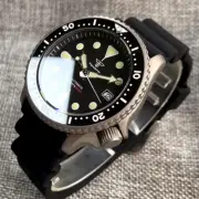 Titanium Diver NH35A Black Automatic 200M Men Watch Sapphire Glass 3.8 O'Clock D