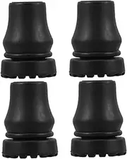 4pcs Slip Rubber Cane Easy Install Walking Stick Foot Pads Inner Diameter Comfortable Grip Enhanced Stability Multifunctional Cane Accessories
