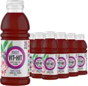 VIT HIT BOOST 500ml bottle x12 Berry Rooibos Tea & Ginseng vitamin drink